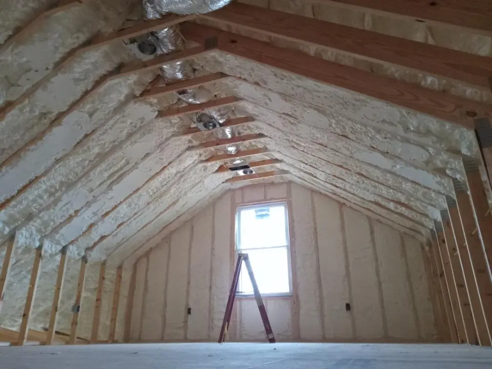 Spray foam roofing application for Crawl Space Insulation project in Norton Shores